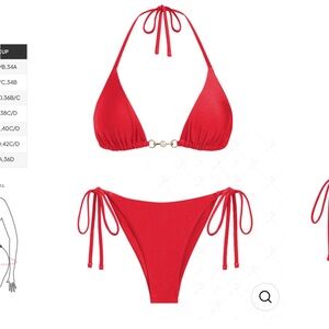 SEAMOLLY RED PEARL BIKINI SET BRAND NEW